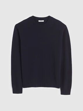 Madewell Men's Merino Wool Classic Crew Neck Navy Sweater